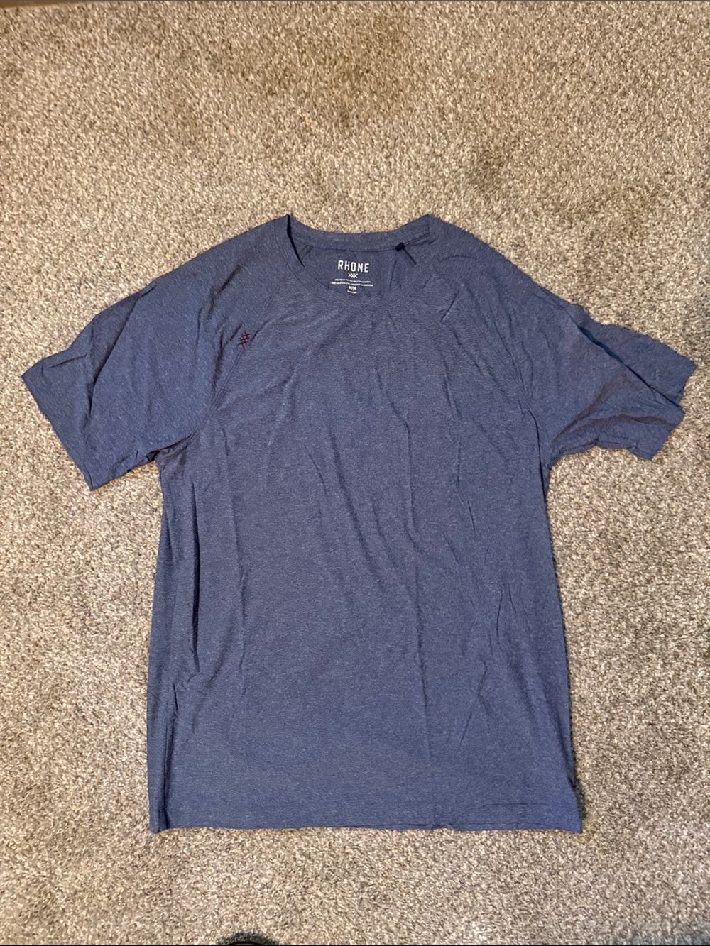 RHONE Men's Short Sleeve Crew Tee - Navy Blue